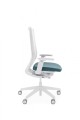 Fotel ergonomiczny AccisPro w jasnoszarej konstrukcji z oparciem z siatki.jpg