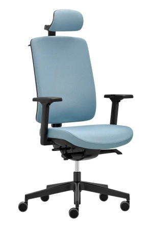 Fotel biurowy Flexi 1113A black z zagłówkiem