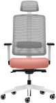 Fotel biurowy Flexi 1103A white z zagłówkiem