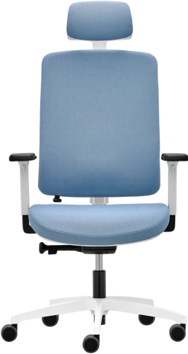 Fotel biurowy Flexi 1113A white z zagłówkiem