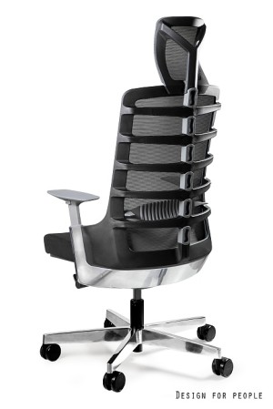 Fotel biurowy Spinelly black z zagłówkiem 