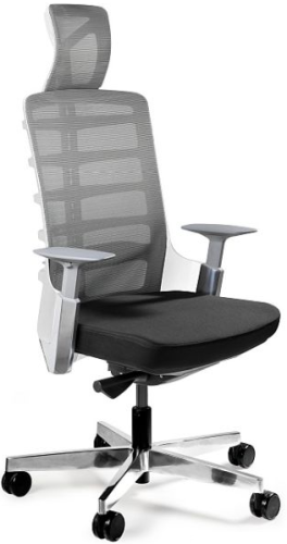Fotel biurowy Spinelly white z zagłówkiem 
