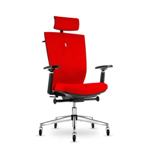 Fotel biurowy z zagłówkiem SPACE Fire Red | Wysyłka 24h