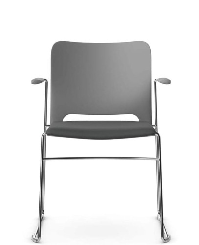 Krzesło konferencyjne ONDA z tapicerowanym siedziskiem