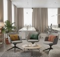 Fotel NOMA Kylie w strefie relaksu biurowego open space.jpg