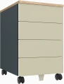 Kompaktowy kontenerek podbiurkowy o głębokości 556 mm.webp