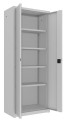 Otwarta metalowa szafa aktowa SBM 202 M LX, widoczne 4 regulowane półki.jpg