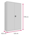 Pojemna szafa metalowa SBM 213 M LX o szerokości 1200 mm i wysokości 1990 mm, na duże zbiory akt.png