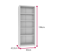 Wysoki regał metalowy 1990x800x435 mm - mebel biurowy klasy premium.png