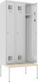 Szafa metalowa 900 mm SUM 330 W na podstawie z siedziskiem.webp