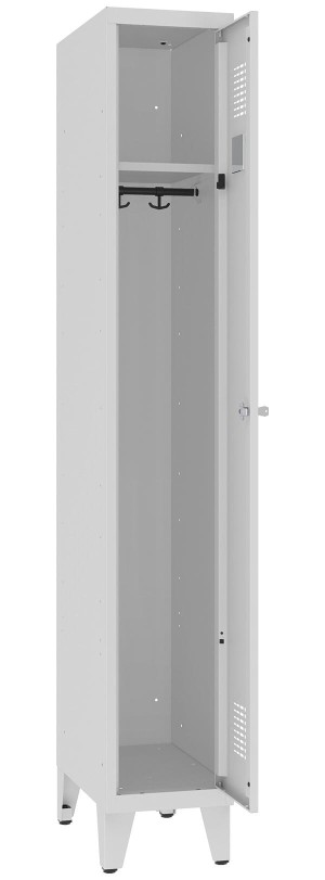 Metalowa szafa ubraniowa BHP Sum 311W na nóżkach - 30 cm