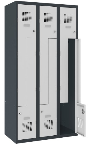 Szafa ubraniowa SUL 33W 6-drzwiowa typu L- 90cm