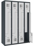 Szeroka szafa ubraniowa 8-osobowa SUL 34W - typu L 120 cm
