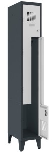 Metalowa szafa ubraniowa SUL 31W na nóżkach 30 cm
