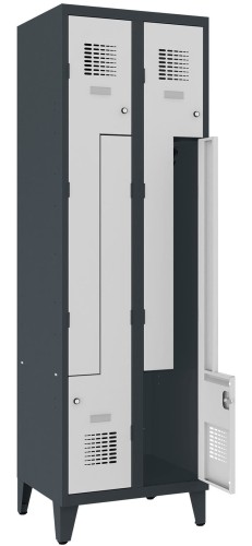 Metalowa szafa ubraniowa SUL 32W na nóżkach 60 cm
