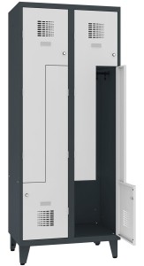 Metalowa szafa ubraniowa SUL 42W na nóżkach 80 cm