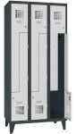 Metalowa szafa ubraniowa SUL 33W na nóżkach 90 cm