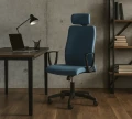 Ergonomiczne stanowisko pracy z monitorem wyposażone w fotel BHP Cosinus-R.webp
