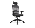 Grafitowe krzesło biurowe Xenon Net - wytrzymała siatka Runner i siedzisko EVO-EVO001.png