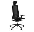 Ergonomiczny fotel AccisPro 151SFL z czarną konstrukcją i regulowanym zagłówkiem.png