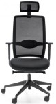Fotel biurowy Veris Net All-Black - Ergonomiczny | Wysyłka 24h