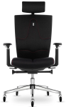 Fotel biurowy z zagłówkiem SPACE Onyx Black | Wysyłka 24h