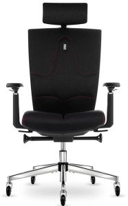 Fotel biurowy z zagłówkiem SPACE Onyx Black | Wysyłka 24h