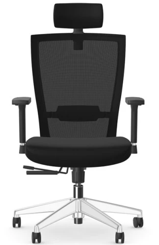 Czarny ergonomiczny fotel biurowy MARINA