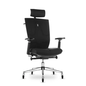 Fotel biurowy z zagłówkiem SPACE Onyx Black | Wysyłka 24h