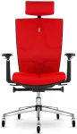 Fotel biurowy z zagłówkiem SPACE Fire Red | Wysyłka 24h