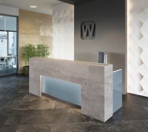 Lada recepcyjna BLOCK (Wuteh) | dekor betonu