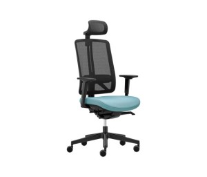 Fotel biurowy Flexi 1103A black z zagłówkiem