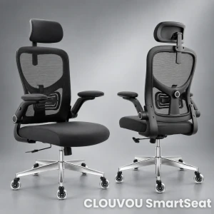 Fotel biurowy CLOUVOU SmartSeat | Podłokietniki Flip-Up | Wysyłka 24h!