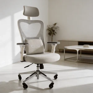 Ergonomiczny fotel biurowy CLOUVOU CleverSeat Biały | Wysyłka 24h! 
