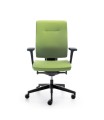 Krzesło obrotowe Xenon od Profim z czarnym krzyżakiem, zapewniające ergonomiczne podparcie lędźwiowe i elegancki design.jpg