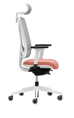 Fotel biurowy Flexi 1103A white z zagłówkiem
