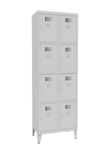 SUS 324 W - Szafa z czterema schowkami w pionie, w 2 kolumnach, z nogami 600 