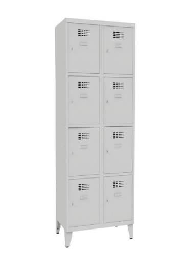 SUS 324 W - Szafa z czterema schowkami w pionie, w 2 kolumnach, z nogami 600 