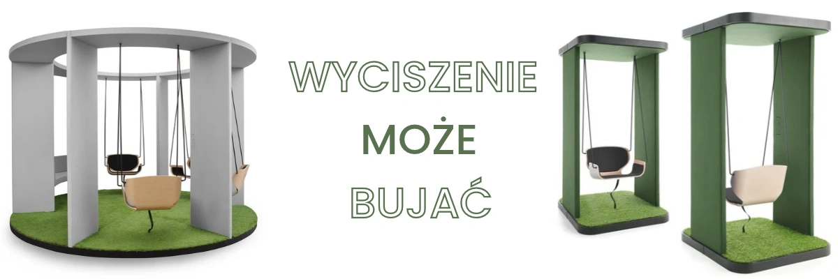 Mebel akustyczny Bejot Social_swing – huśtawka biurowa, wyciszenie może bujać, UpBiuro