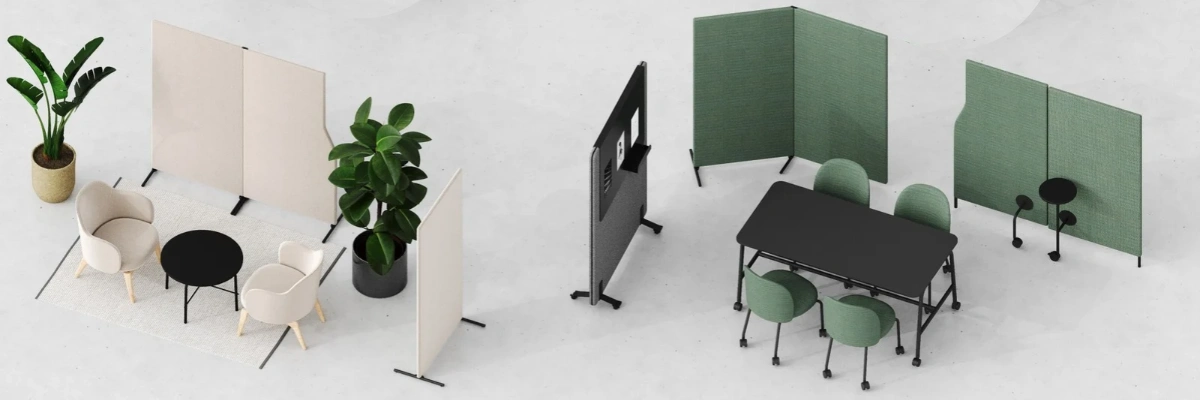 Panel akustyczny Flos Bejot – strefowanie biura i wydzielanie przestrzeni, UpBiuro.