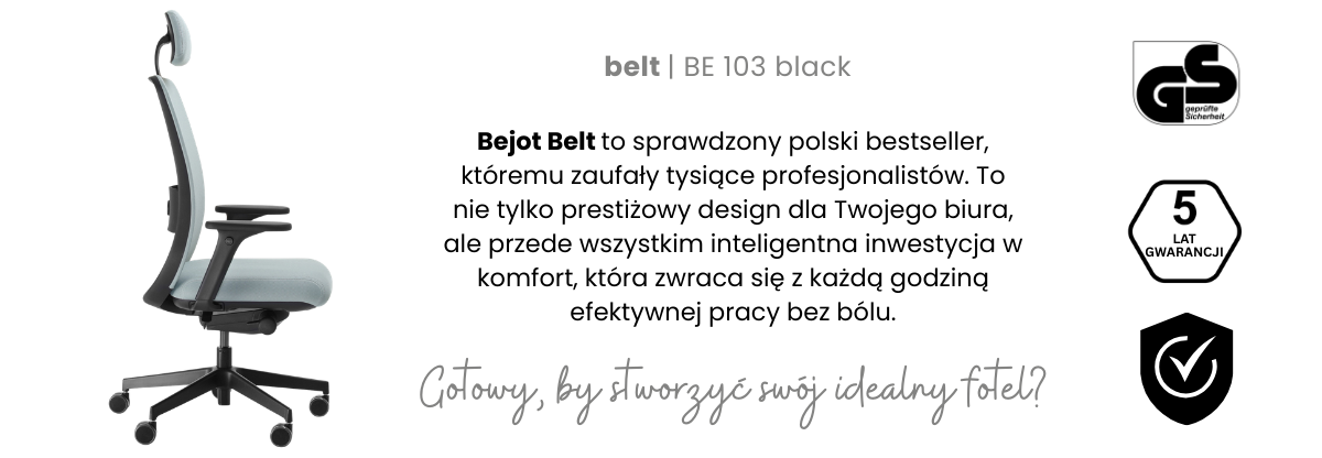 Bejot Belt - bestseller stworzony do pełnej personalizacji pod Twój indywidualny styl pracy i wagę. Dopasuj go do siebie i pracuj w najwyższym komforcie.