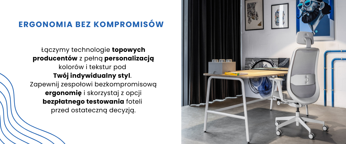 Ergonomiczne fotele biurowe z opcją personalizacji tapicerki i testowania przed zakupem.