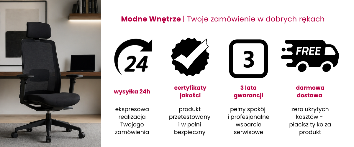 Flagowy fotel biurowy K10 z certyfikatem normy PN-EN 1335: gwarancja jakości, darmowa dostawa 0 zł, ekspresowa wysyłka w 24h oraz 3 lata pełnej ochrony gwarancyjnej.